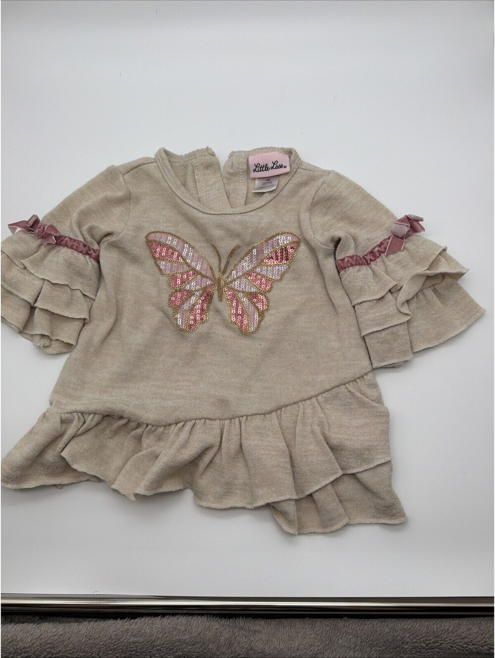 Little Lass  Girl Cute Top Size 12m Butterfly